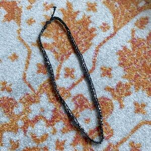 Chic Black and Silver Beaded Necklace